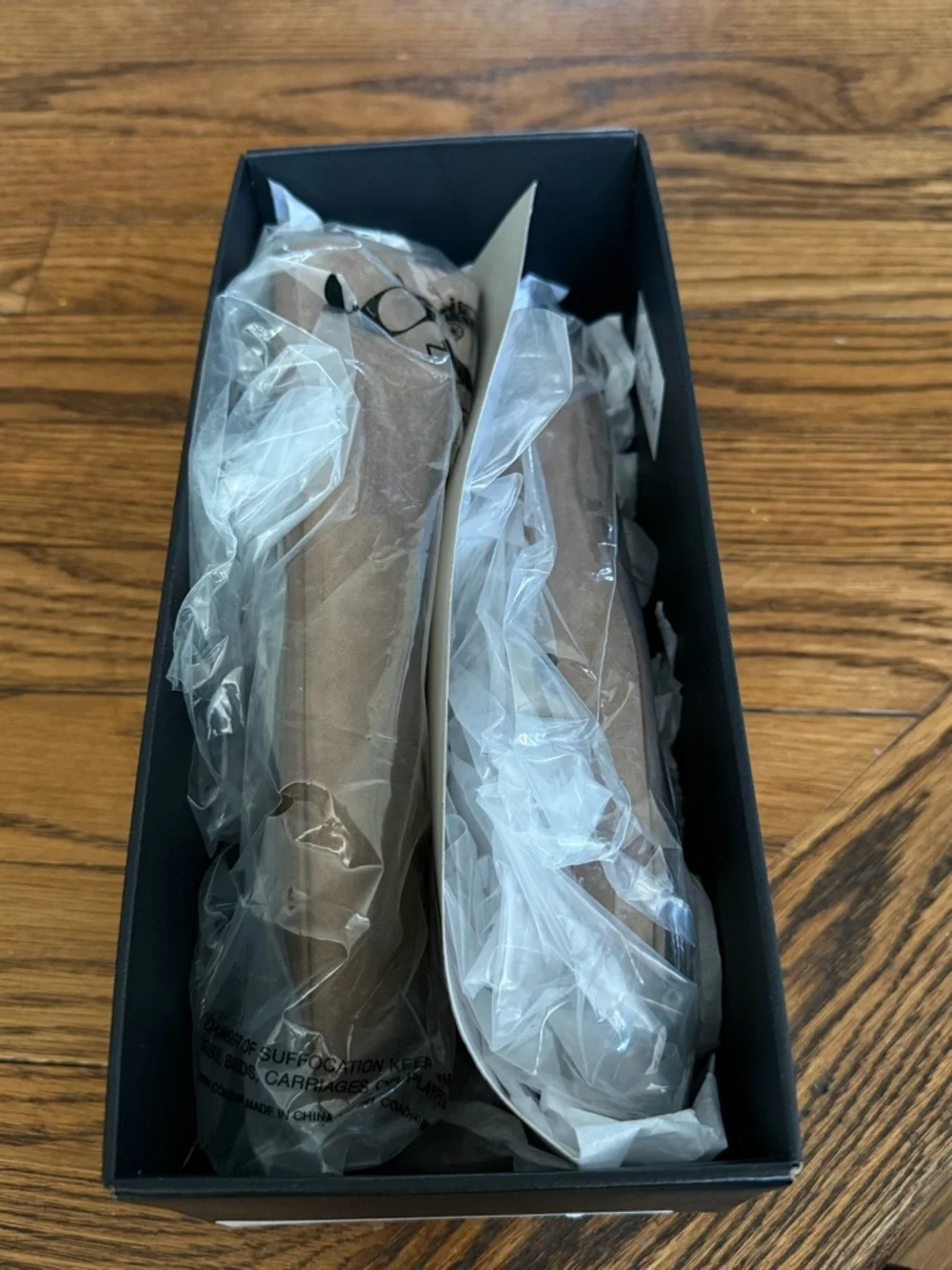 COACH Suede Ballet Flats in Tan with Gold Logo - Picture 4 of 5